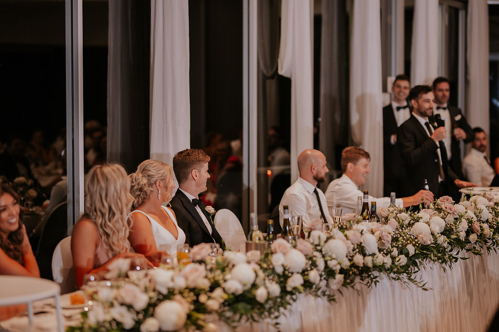 Wedding reception table styling