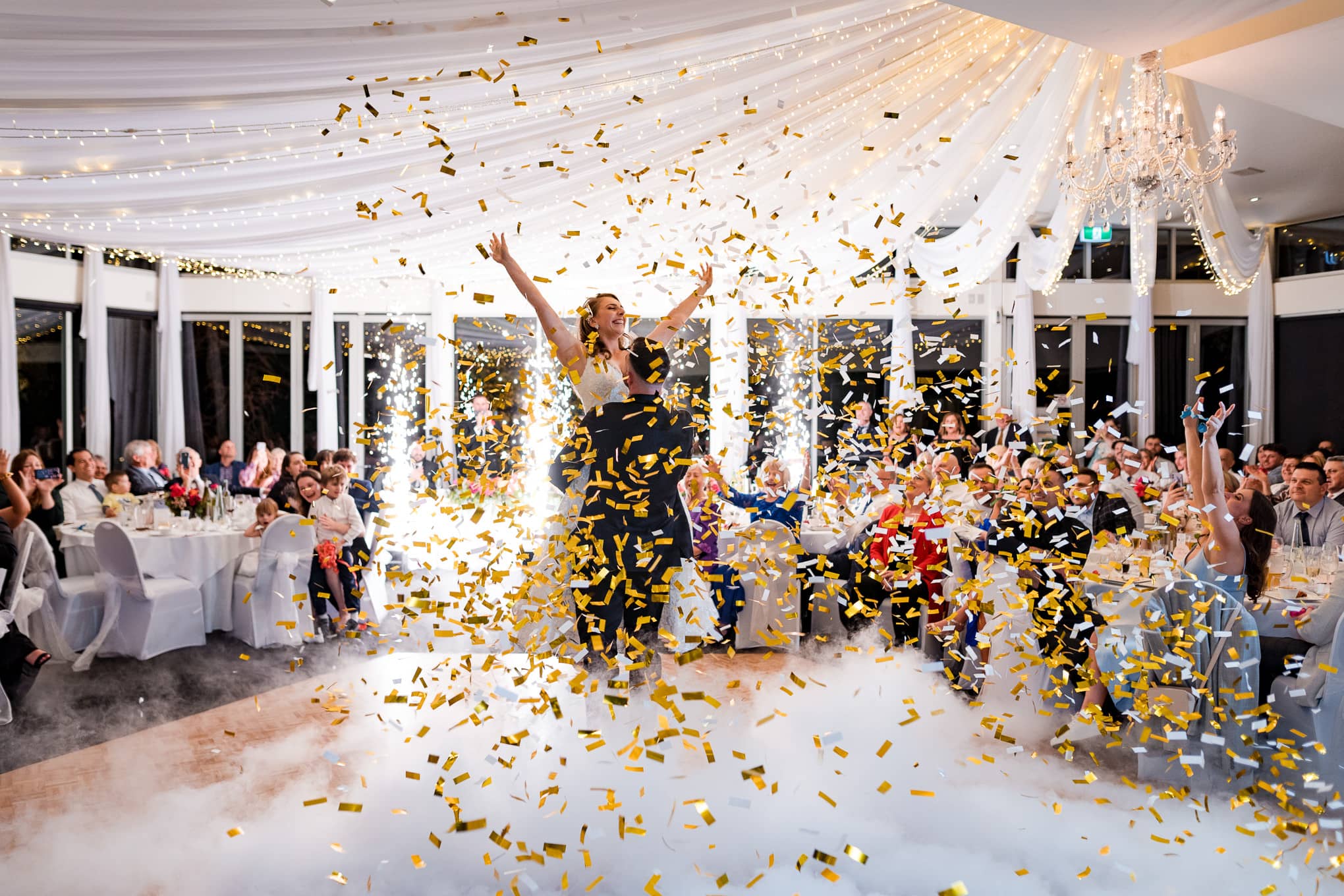 Happy couple at Adelaide Pavilion wedding
